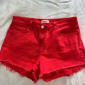 Gorgeous red denim l’agence shorts size 27